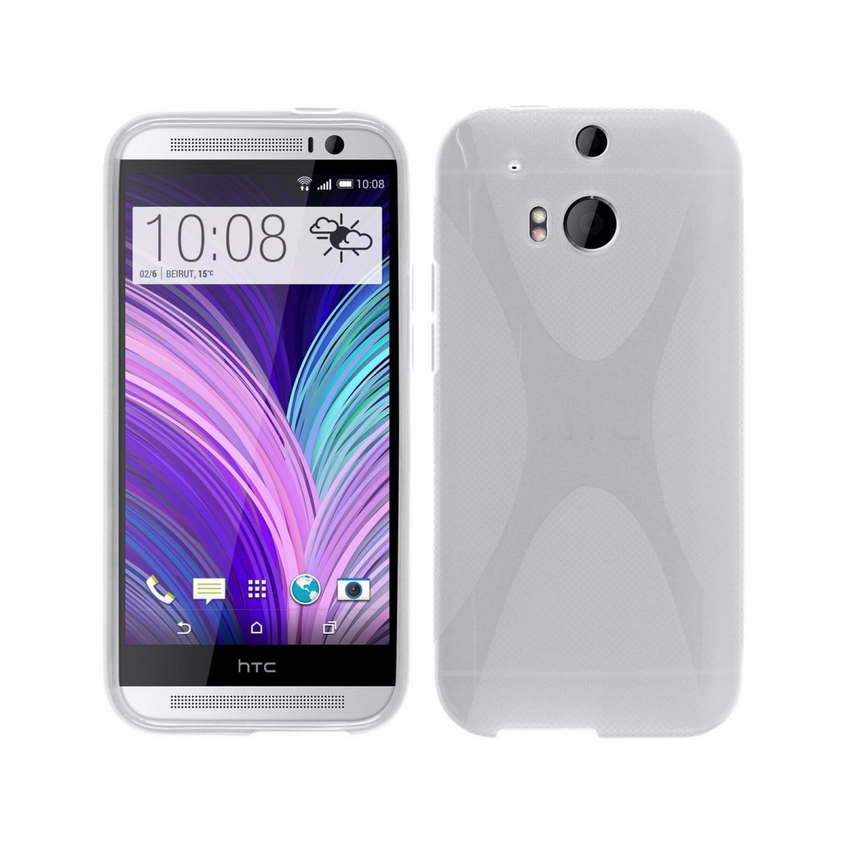 Funda Gel Tpu HTC One 2 (M8) X Line Color Transparente