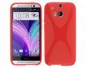 Funda Gel Tpu HTC One 2 (M8) X Line Color Roja