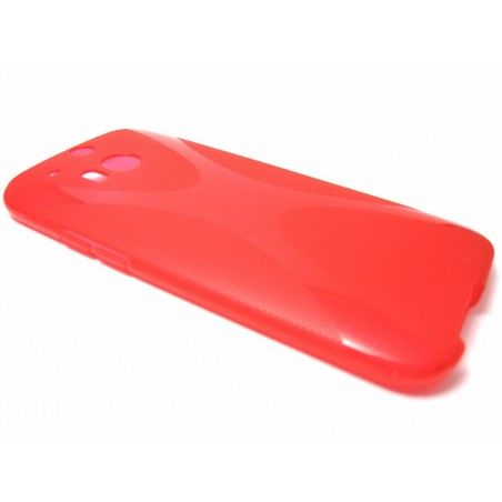 Funda Gel Tpu HTC One 2 (M8) X Line Color Roja