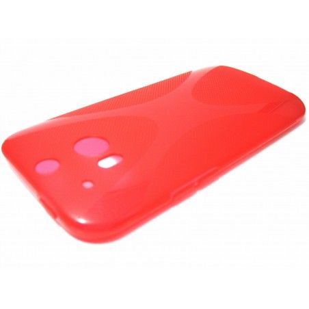 Funda Gel Tpu HTC One 2 (M8) X Line Color Roja