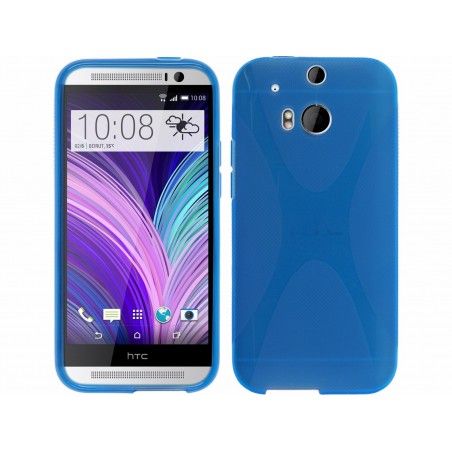 Funda Gel Tpu HTC One 2 (M8) X Line Color Azul