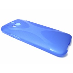 Funda Gel Tpu HTC One 2 (M8) X Line Color Azul 2
