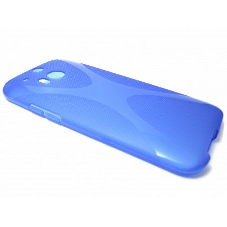 Funda Gel Tpu HTC One 2 (M8) X Line Color Azul