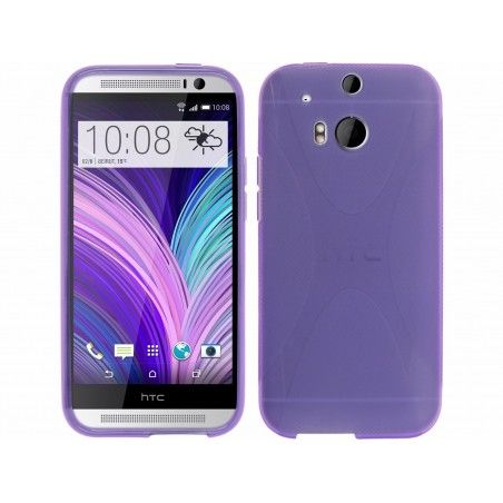 Funda Gel Tpu HTC One 2 (M8) X Line Color Morada