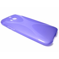 Funda Gel Tpu HTC One 2 (M8) X Line Color Morada 2