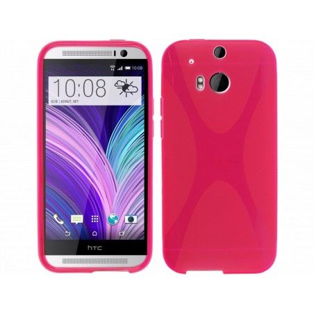 Funda Gel Tpu HTC One 2 (M8) X Line Color Rosa