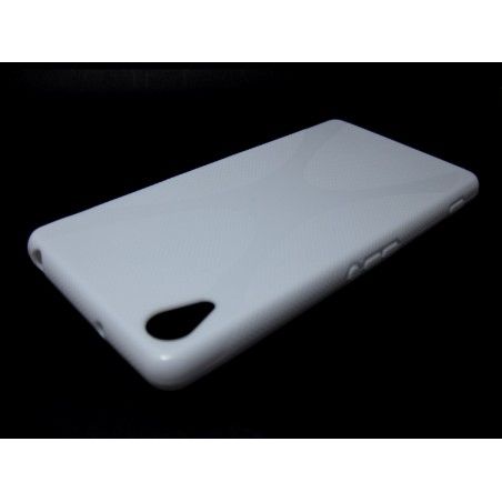 Funda Gel Tpu Sony Xperia Z2 Modelo X Line Color Blanca