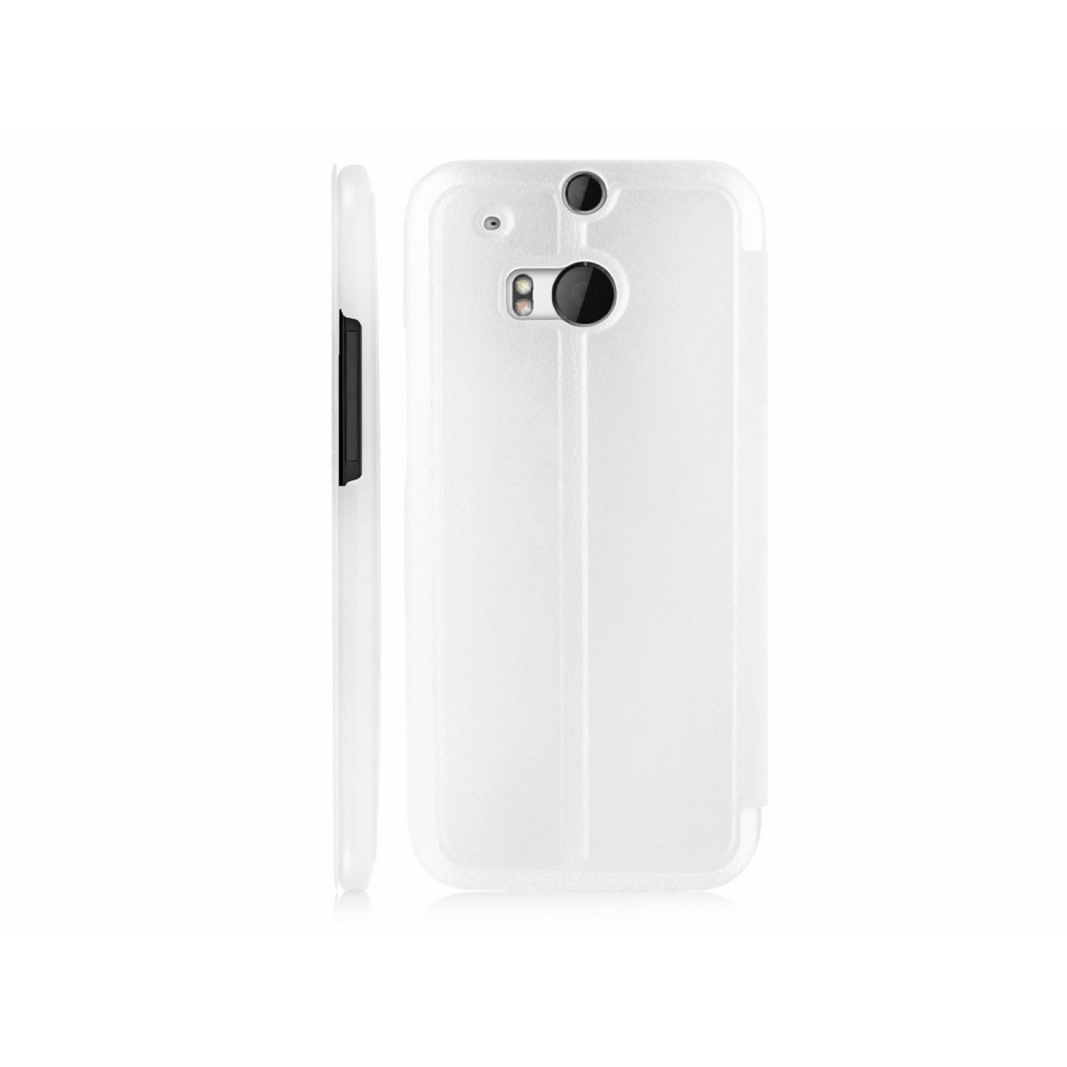 Funda Soporte Casebase Piel Blanca para HTC One 2 (M8)