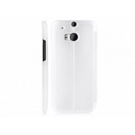 Funda Soporte Casebase Piel Blanca para HTC One 2 (M8)
