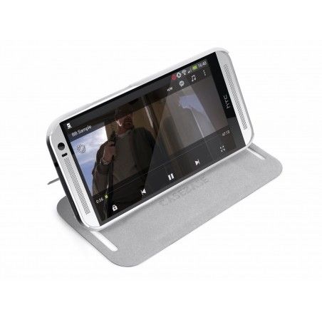 Funda Soporte Casebase Piel Blanca para HTC One 2 (M8)