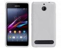 Funda Gel Tpu Sony Xperia E1 Modelo X Line Color Blanca