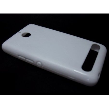 Funda Gel Tpu Sony Xperia E1 Modelo X Line Color Blanca