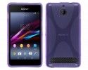 Funda Gel Tpu Sony Xperia E1 Modelo X Line Color Morada
