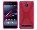 Funda Gel Tpu Sony Xperia E1 Modelo X Line Color Rosa