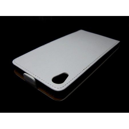Funda Piel Premium Ultra-Slim Sony Xperia Z2 Blanca