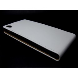 Funda Piel Premium Ultra-Slim Sony Xperia Z2 Blanca 2