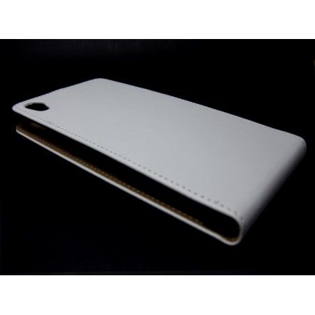 Funda Piel Premium Ultra-Slim Sony Xperia Z2 Blanca