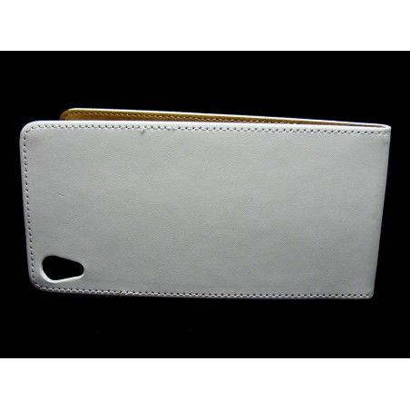 Funda Piel Premium Ultra-Slim Sony Xperia Z2 Blanca