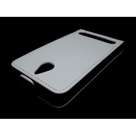Funda Piel Premium Ultra-Slim Sony Xperia E1 Blanca