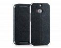 Funda Soporte Piel Texturizada Negra para HTC One 2 (M8)