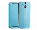 Funda Soporte Piel Texturizada Azul para HTC One 2 (M8)