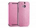 Funda Soporte Piel Texturizada Rosa para HTC One 2 (M8)