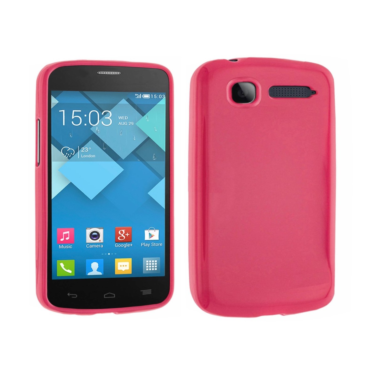 Funda Gel Tpu Alcatel One Touch Pop C1 / Orange Yomi Color Rosa