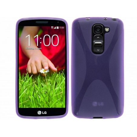 Funda Gel Tpu Lg Optimus G2 Mini D620 Modelo X Line Color Morada