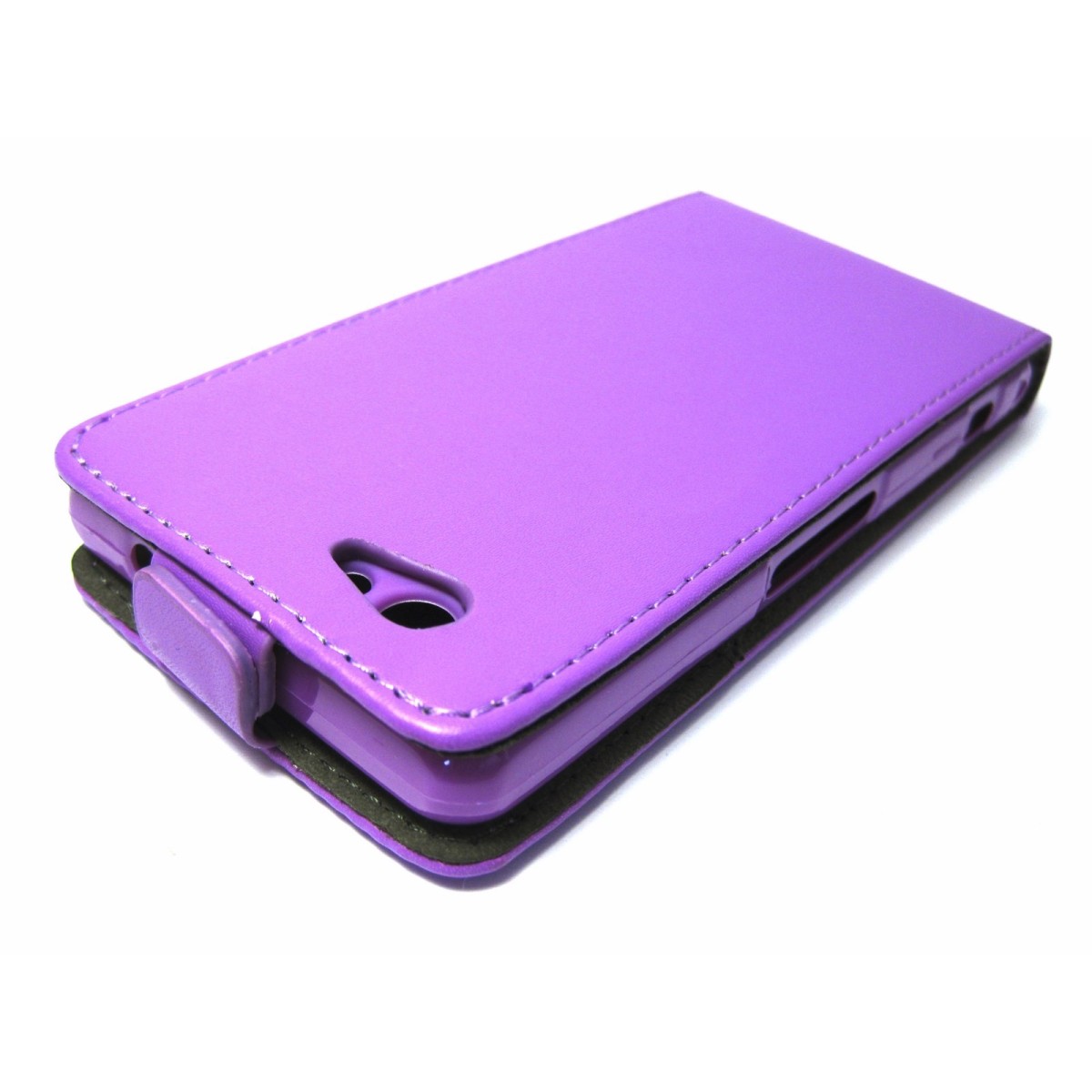 Funda Piel Premium Ultra-Slim Sony Xperia Z1 Compact Morada