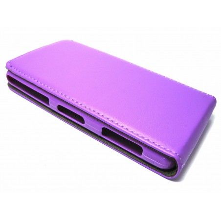 Funda Piel Premium Ultra-Slim Sony Xperia Z1 Compact Morada