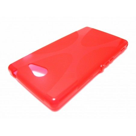 Funda Gel Tpu Sony Xperia M2 Aqua Modelo X Line Color Roja