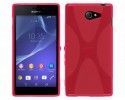 Funda Gel Tpu Sony Xperia M2 Aqua Modelo X Line Color Rosa