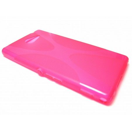 Funda Gel Tpu Sony Xperia M2 Aqua Modelo X Line Color Rosa