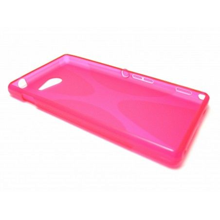 Funda Gel Tpu Sony Xperia M2 Aqua Modelo X Line Color Rosa