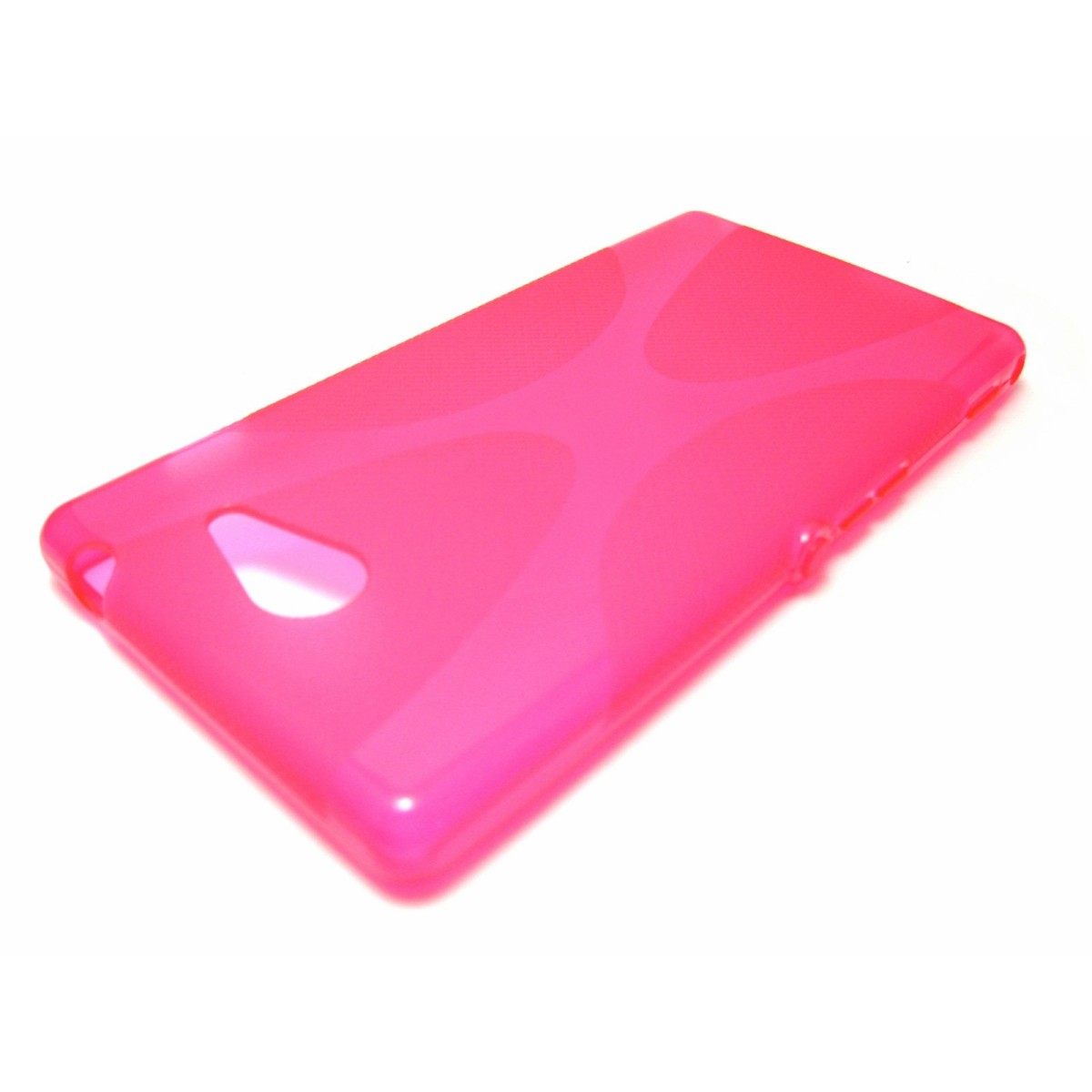 Funda Gel Tpu Sony Xperia M2 Aqua Modelo X Line Color Rosa