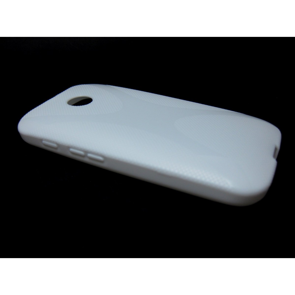 Funda Gel Tpu Motorola Moto E Modelo X Line Color Blanca