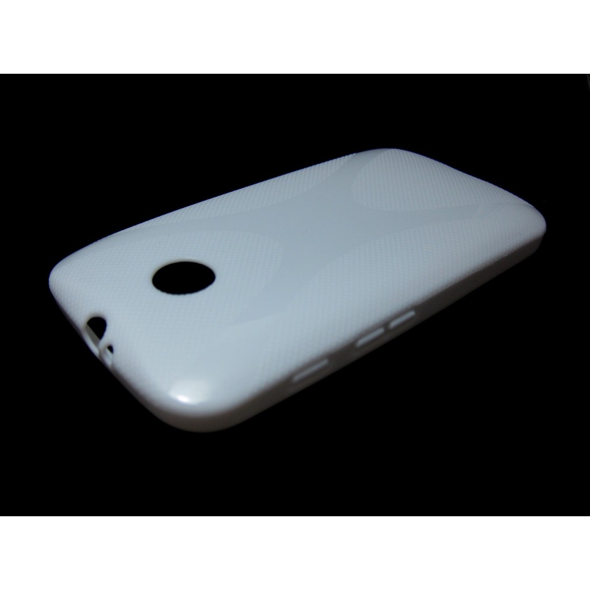 Funda Gel Tpu Motorola Moto E Modelo X Line Color Blanca