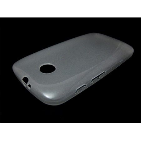 Funda Gel Tpu Motorola Moto E Modelo X Line Color Transparente
