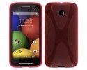 Funda Gel Tpu Motorola Moto E Modelo X Line Color Roja