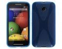Funda Gel Tpu Motorola Moto E Modelo X Line Color Azul
