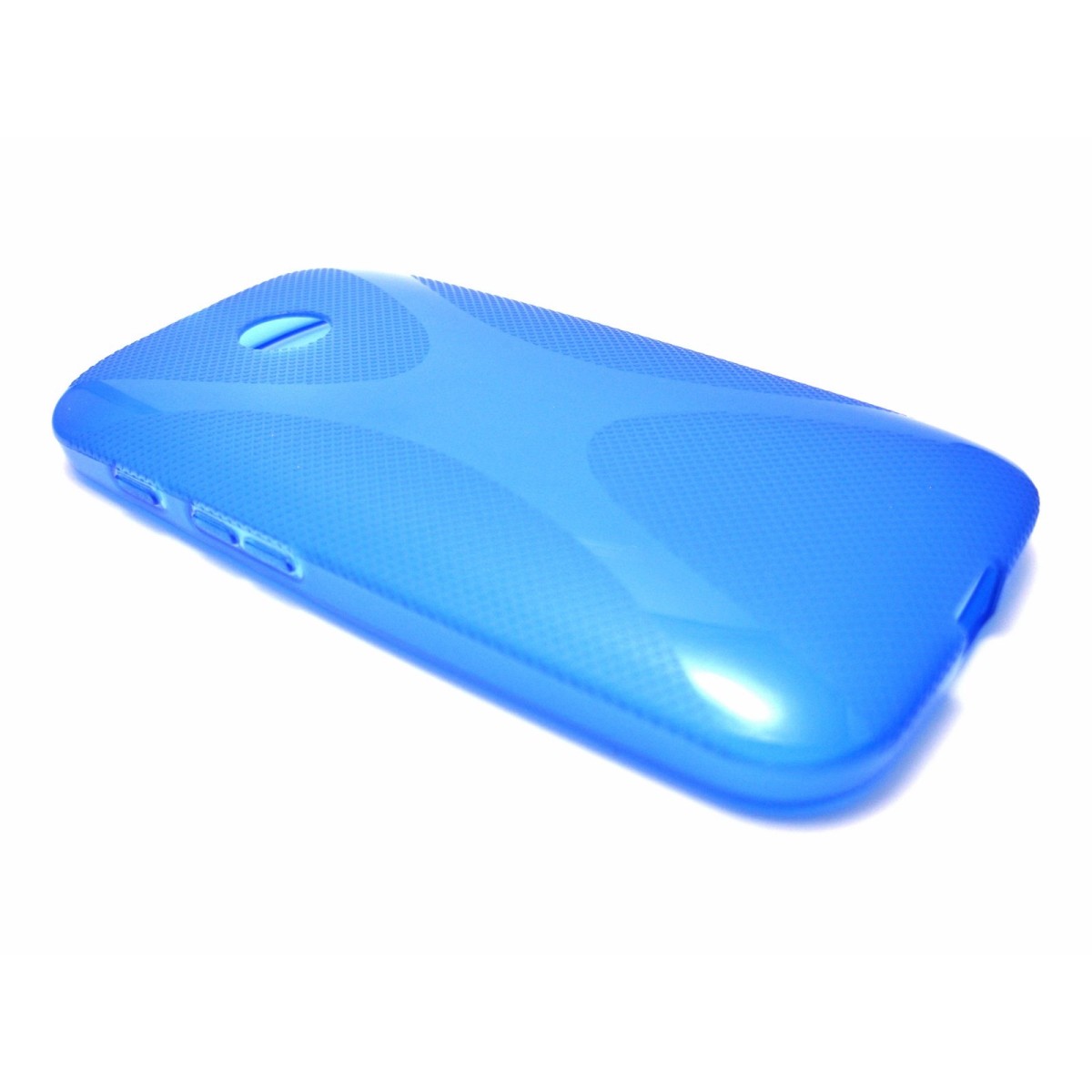 Funda Gel Tpu Motorola Moto E Modelo X Line Color Azul