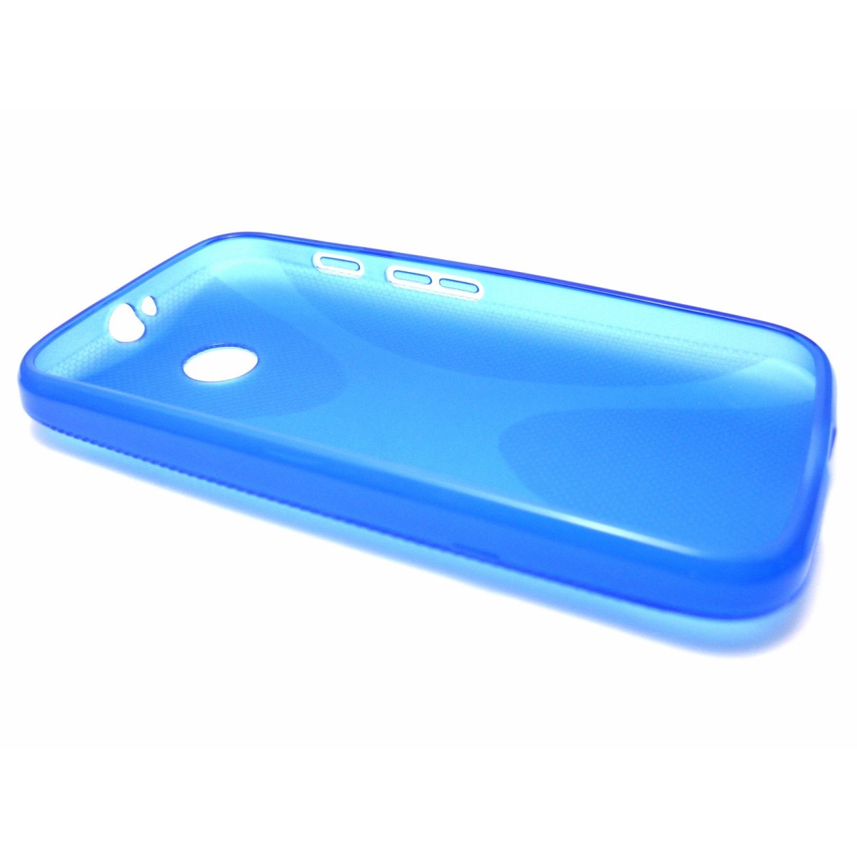 Funda Gel Tpu Motorola Moto E Modelo X Line Color Azul