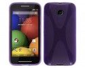 Funda Gel Tpu Motorola Moto E Modelo X Line Color Morada