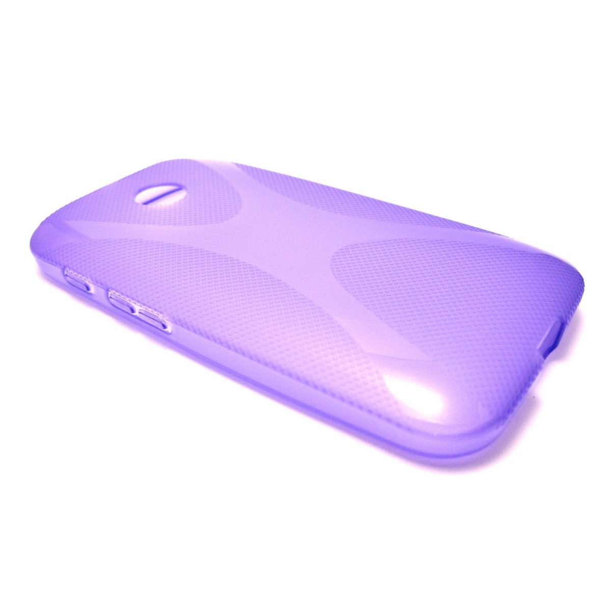 Funda Gel Tpu Motorola Moto E Modelo X Line Color Morada