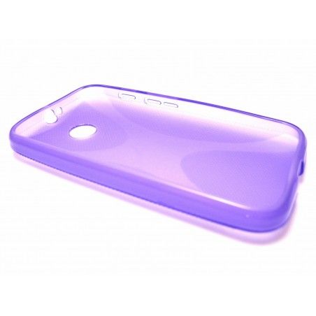 Funda Gel Tpu Motorola Moto E Modelo X Line Color Morada