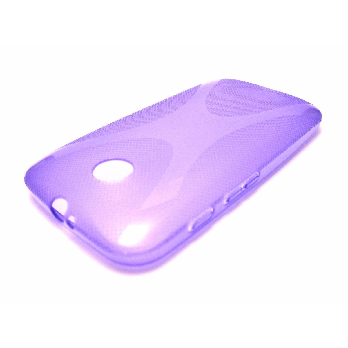 Funda Gel Tpu Motorola Moto E Modelo X Line Color Morada