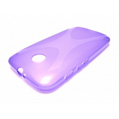 Funda Gel Tpu Motorola Moto E Modelo X Line Color Morada