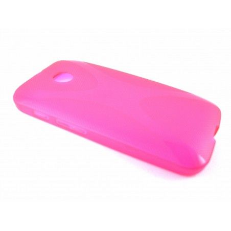 Funda Gel Tpu Motorola Moto E Modelo X Line Color Rosa