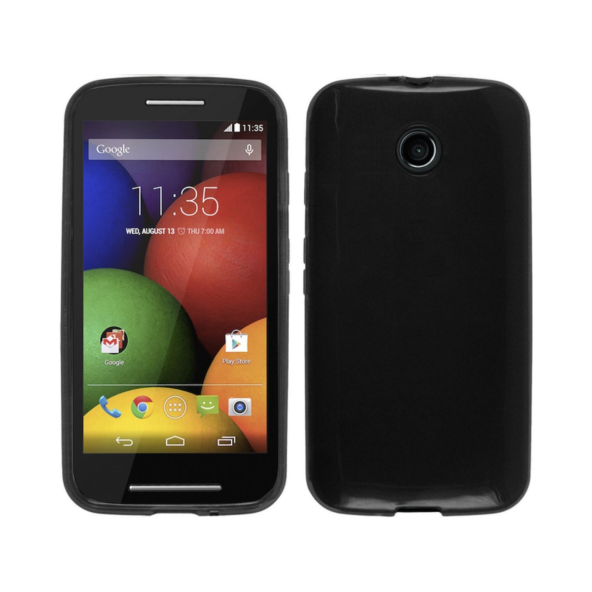 Funda Gel Tpu  Motorola Moto E Color Negra