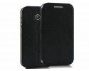 Funda Soporte Piel Texturizada Negra para Motorola Moto E